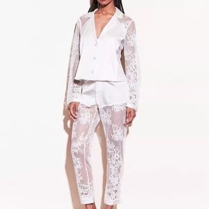 Fleur du Mal Cillis Lace Silk Combo Pj Set